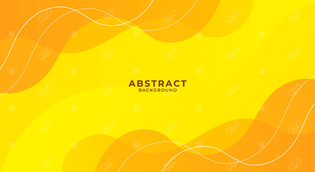 پیش‌زمینه بنر موج مدرن زرد رنگ
