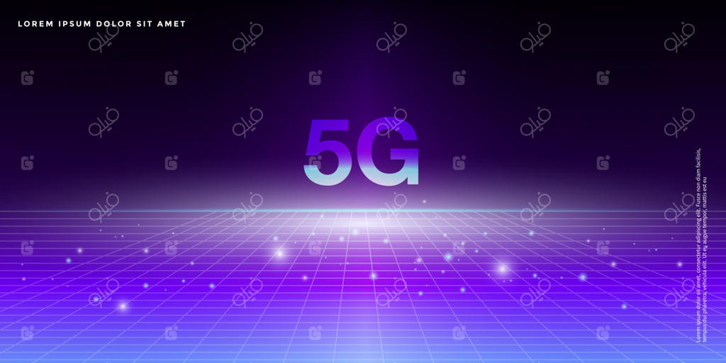 پس‌زمینه فناوری پیشرفته، مفهوم انتزاعی 5G، داده‌های کلان