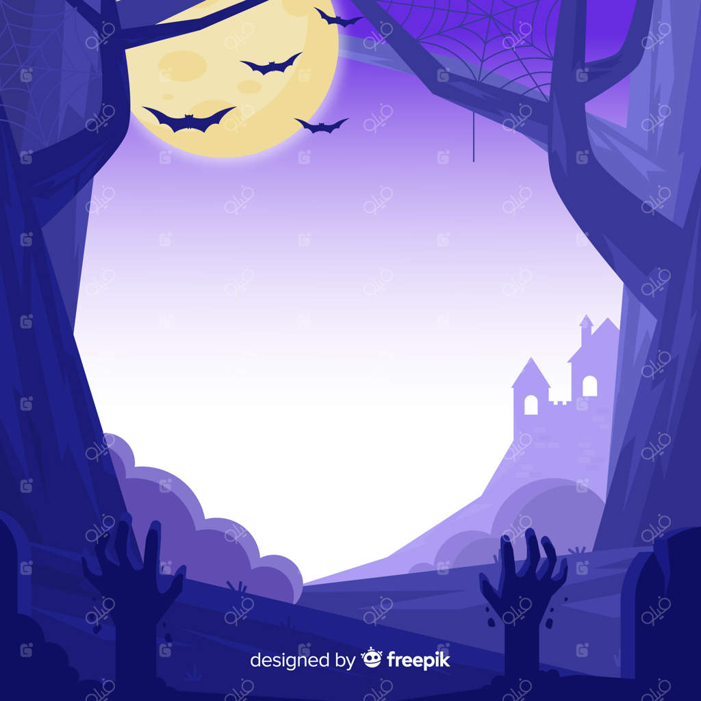 قاب هالووین دستی با طرح بنفش