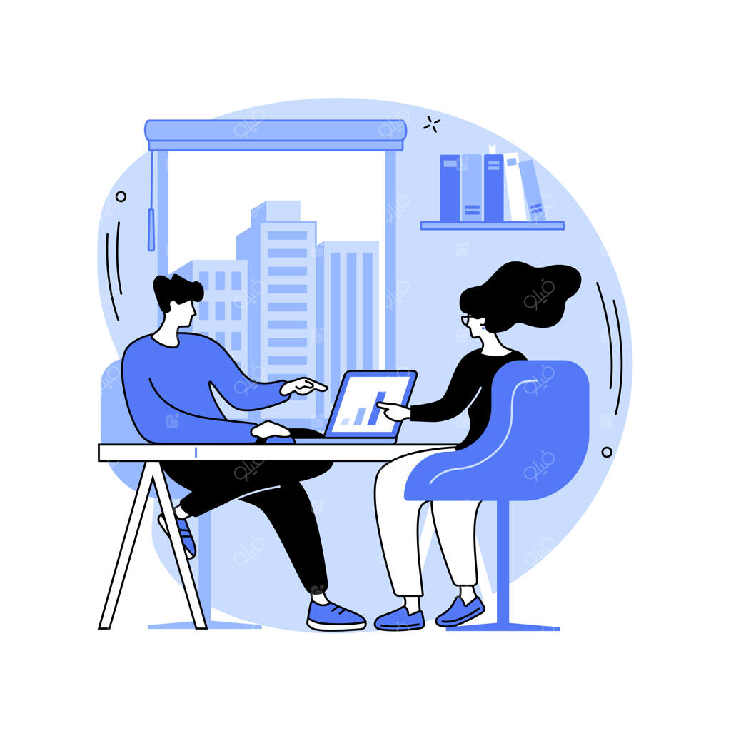 دفتر کار شهری بر حسب تقاضا - تصویر برداری از یک مفهوم انتزاعی