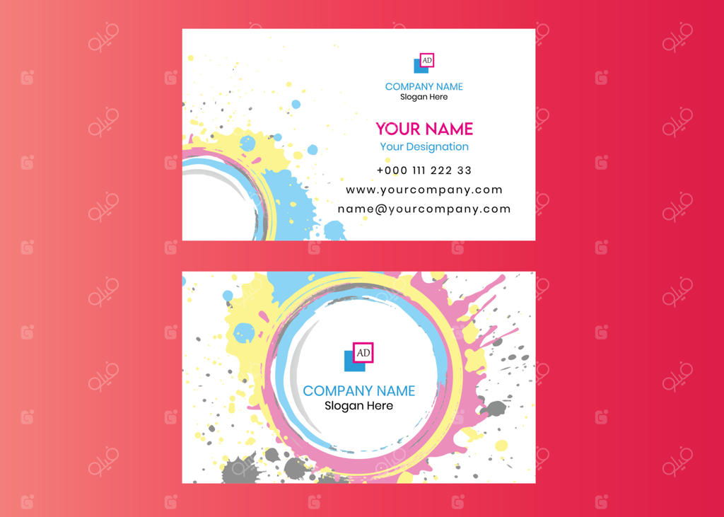 قالب طراحی کارت ویزیت حرفه‌ای مدرن و شیک به صورت وکتور