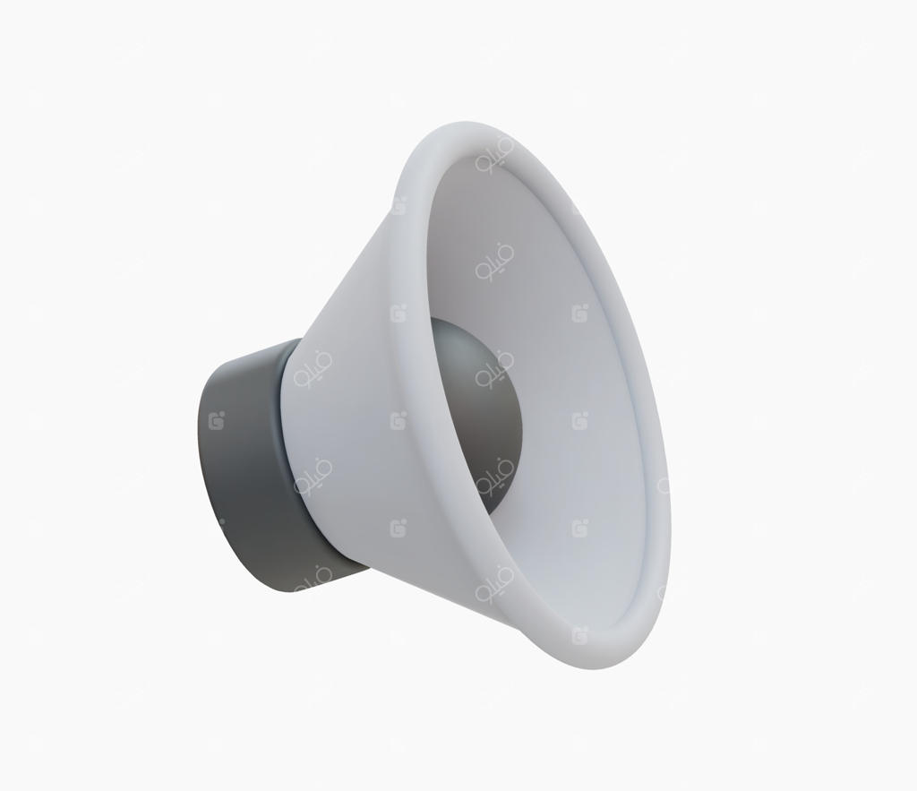 آیکون بلندگوی صوتی سه‌بعدی واقع‌گرایانه - تصویر وکتور.