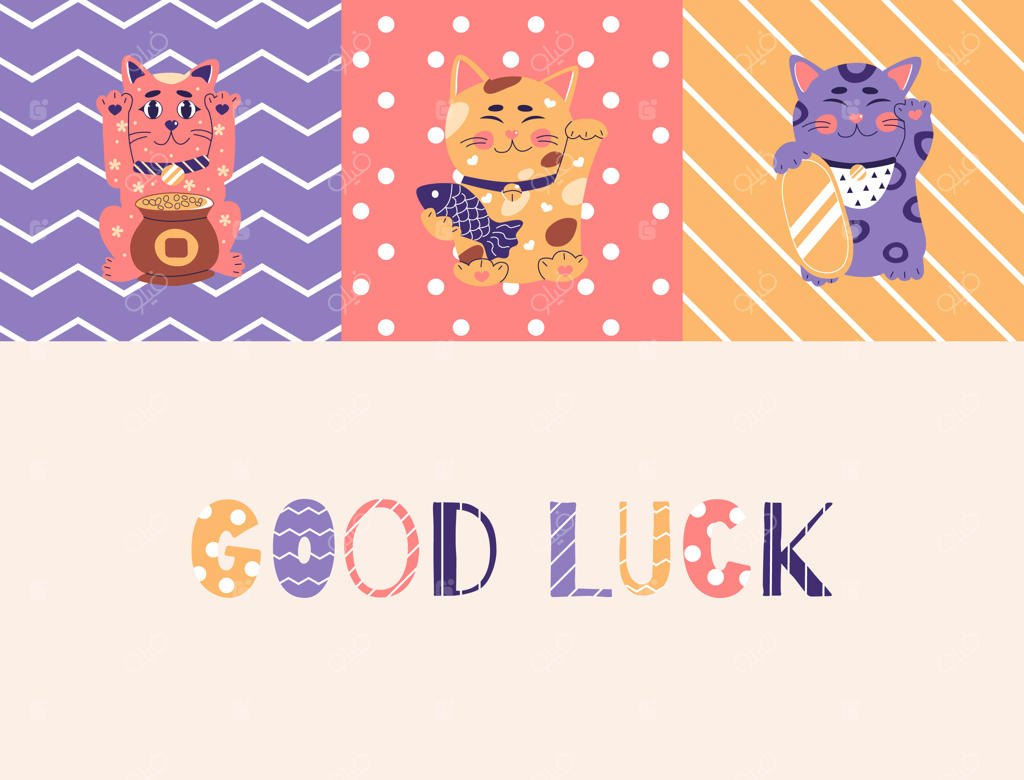 تابلوی شانس مانکی نکو: نماد گربه خوش‌شانسی ژاپنی - شخصیت بامزه گربه‌ی شرقی