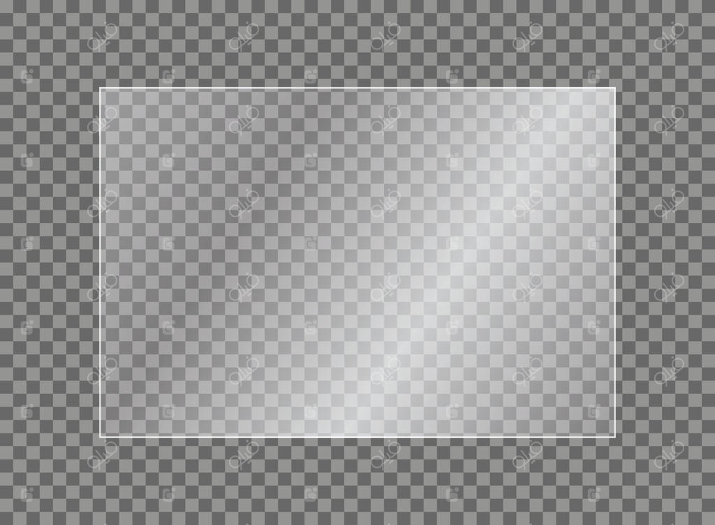 آیکون صفحه شیشه‌ای به سبک تخت. تصویر واقع‌گرایانه پنجره در پس‌زمینه‌ای جداشده. مفهوم تجاری ویترین شیشه‌ای شفاف.