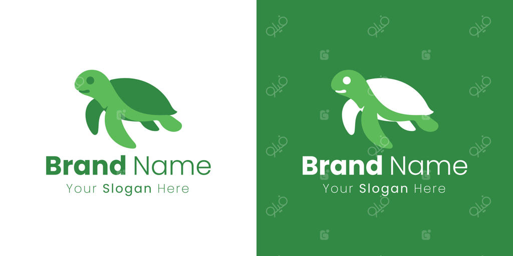 طراحی لوگوی لاک‌پشت سبز دوست‌داشتنی برای برندها و کسب‌وکارهای دوستدار محیط زیست