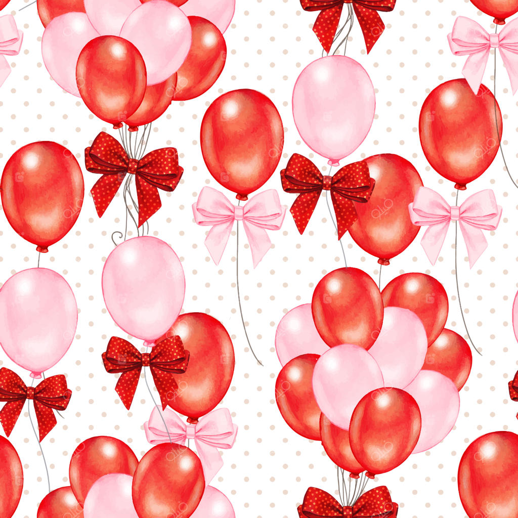 الگوی زمینه بادکنک‌های بامزه آبرنگی