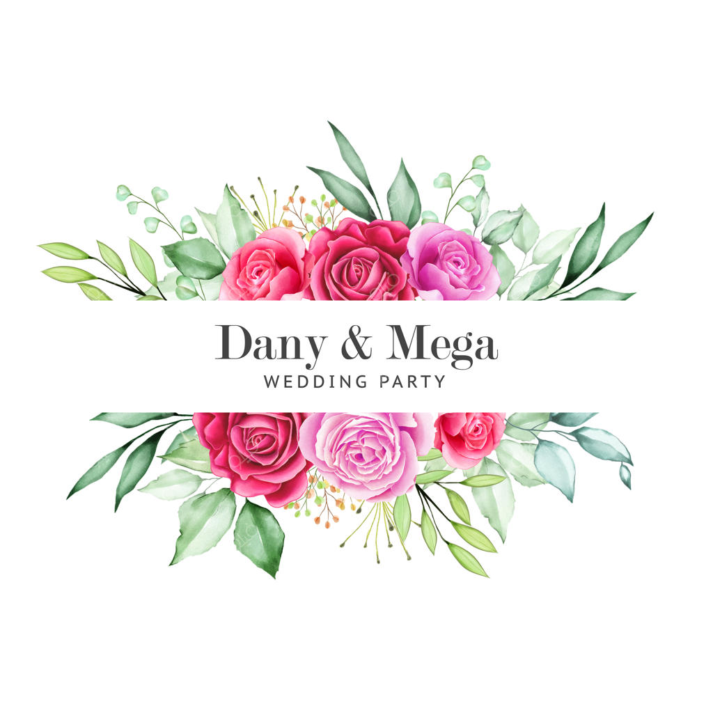 کارت عروسی زیبا با طرح گل‌ها و برگ‌های آبرنگی