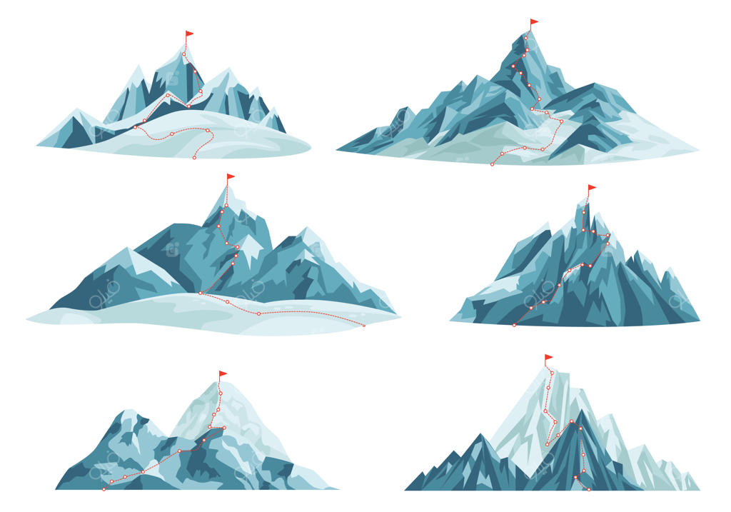 طرحی خلاقانه از مسیر صعود و فتح قله اورست با پرچم موفقیت