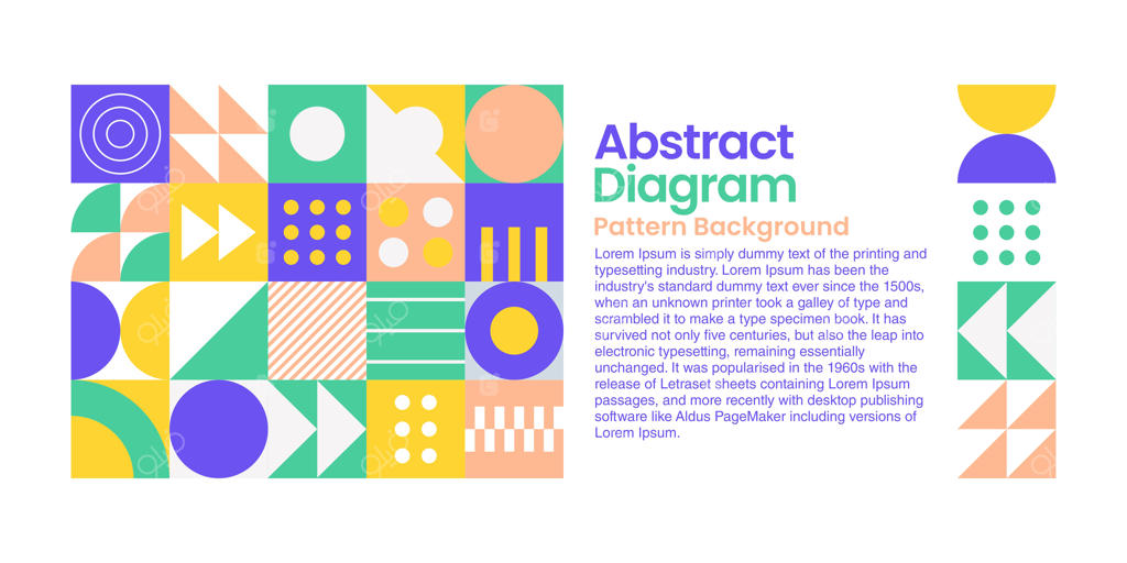 پس‌زمینه‌های انتزاعی با طرح نمودار و الگوهای هندسی