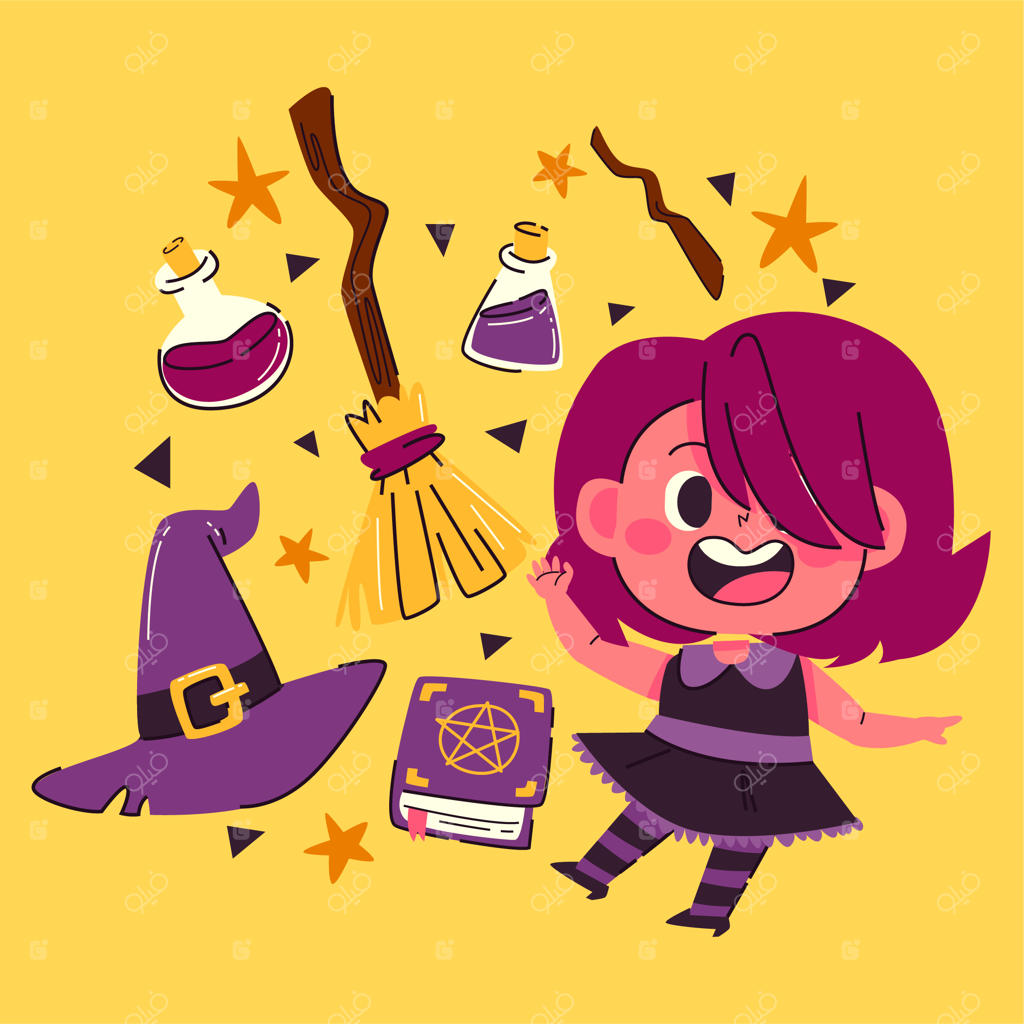 نقاشی دست‌ساز بامزه برای هالووین