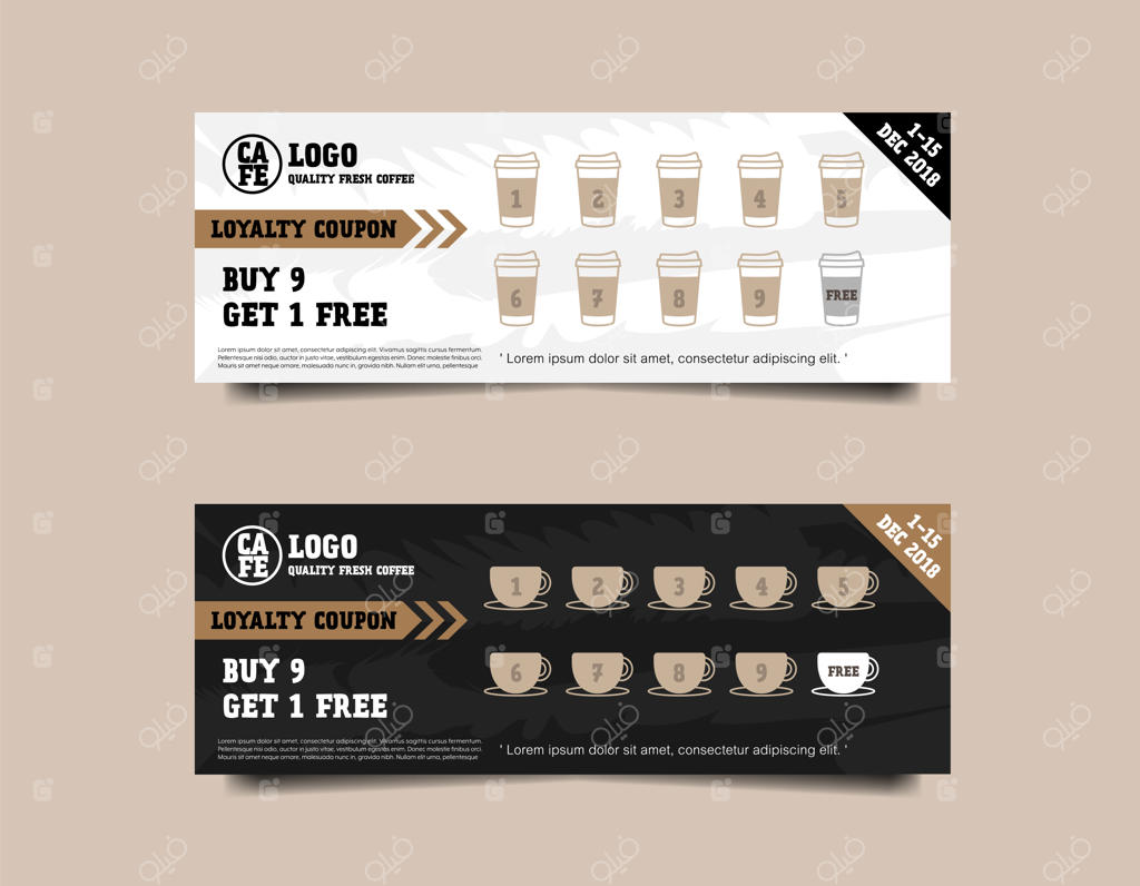 کارت وفاداری تخفیف قهوه