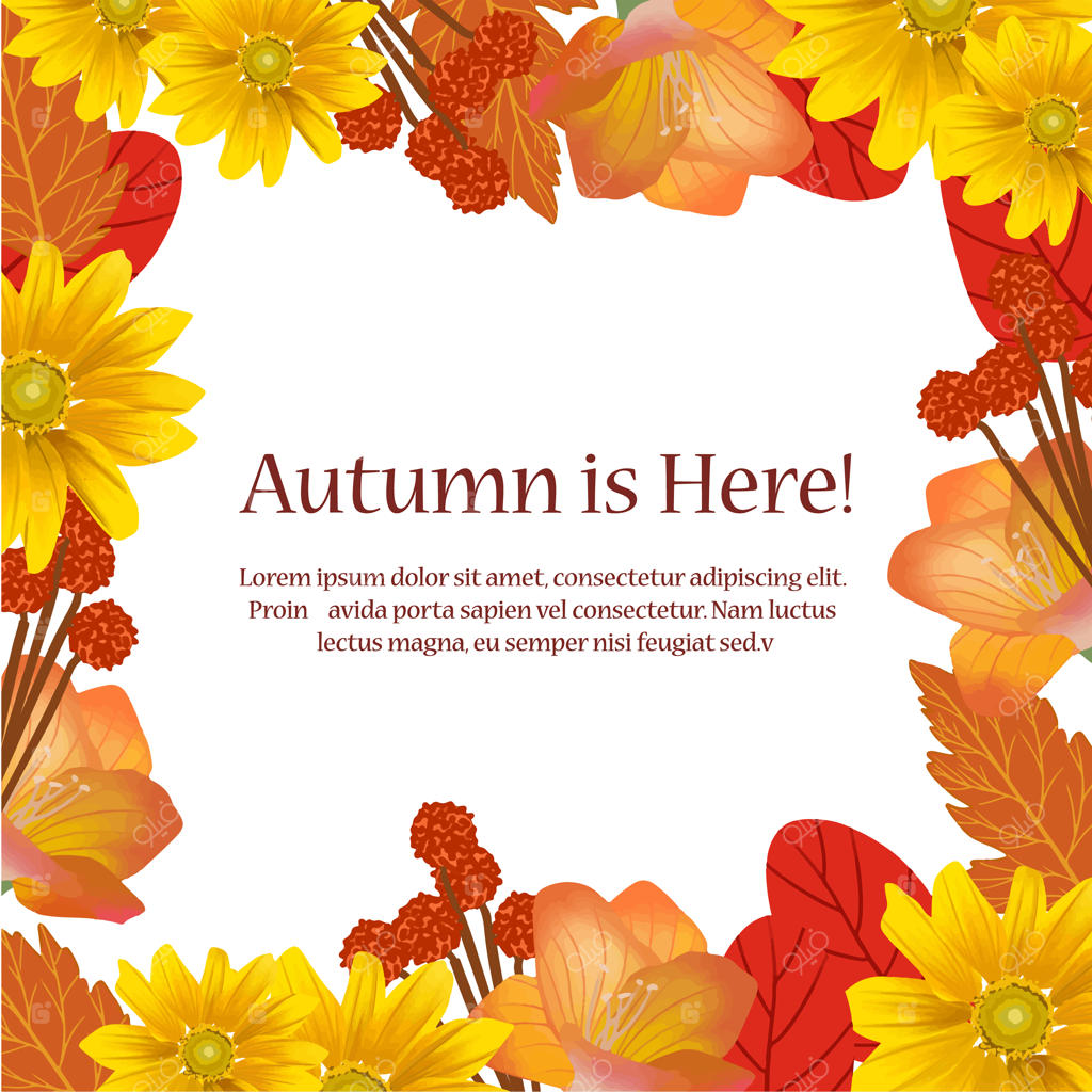 قاب گل‌های پاییزی