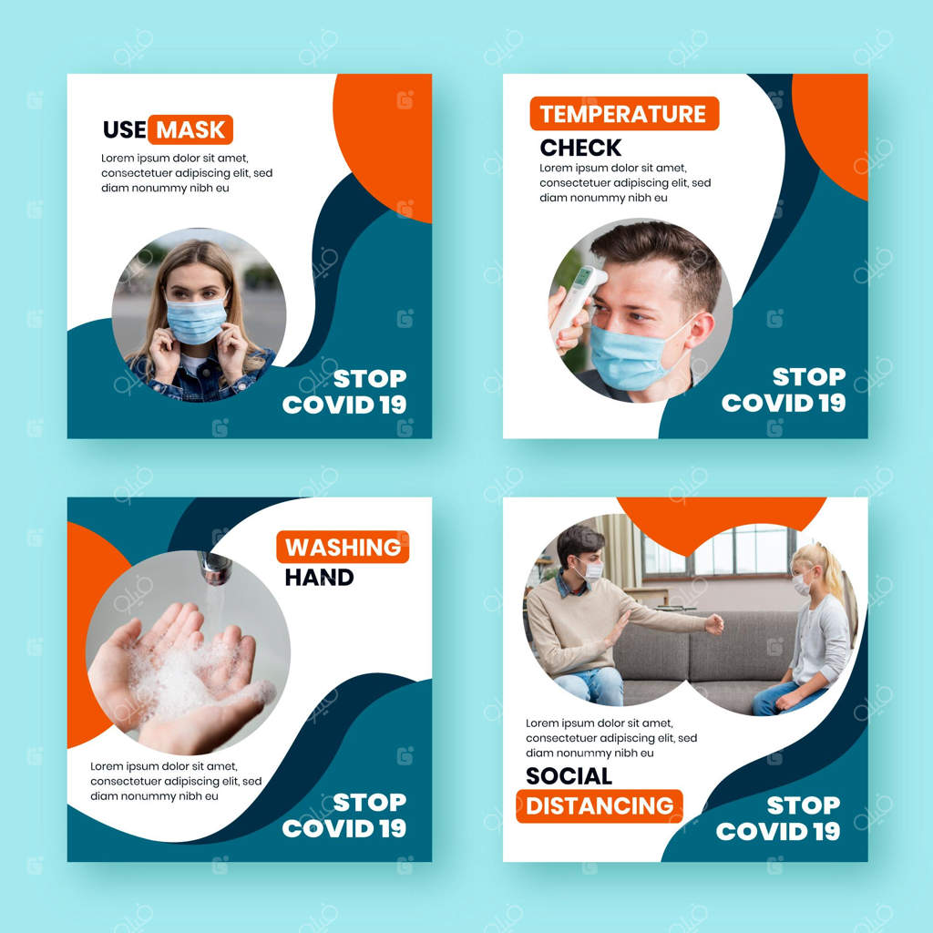 مجموعه پست‌های اینستاگرامی درباره ویروس کرونا