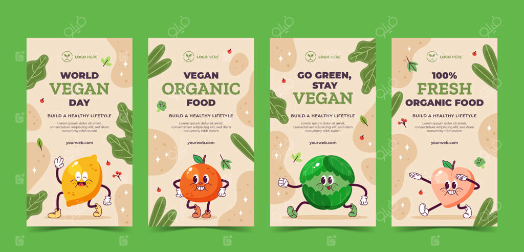 مجموعه استوری اینستاگرام برای روز جهانی وگان ها