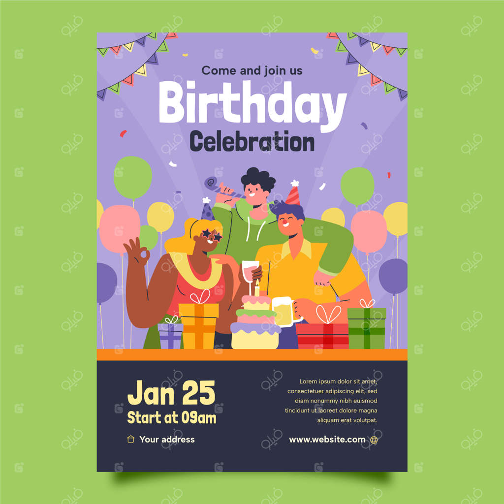 قالب طراحی تولد