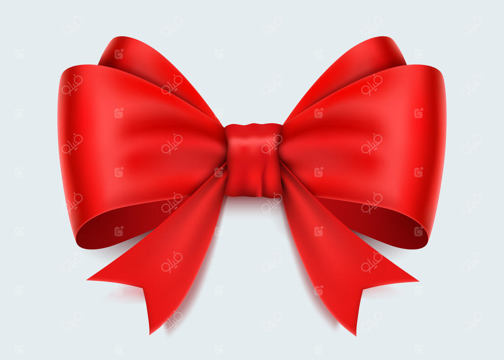 تصویر واقع‌گرایانه پاپیون قرمز روی زمینه سفید.