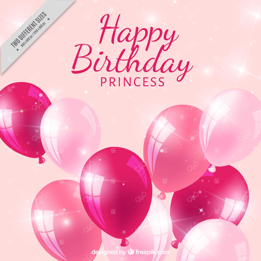 زمینه تولد واقعی با بادکنک‌های صورتی