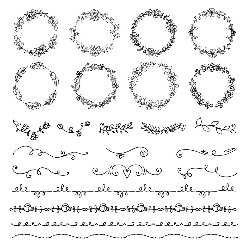 مجموعه‌ای از عناصر تزئینی و زینتی
