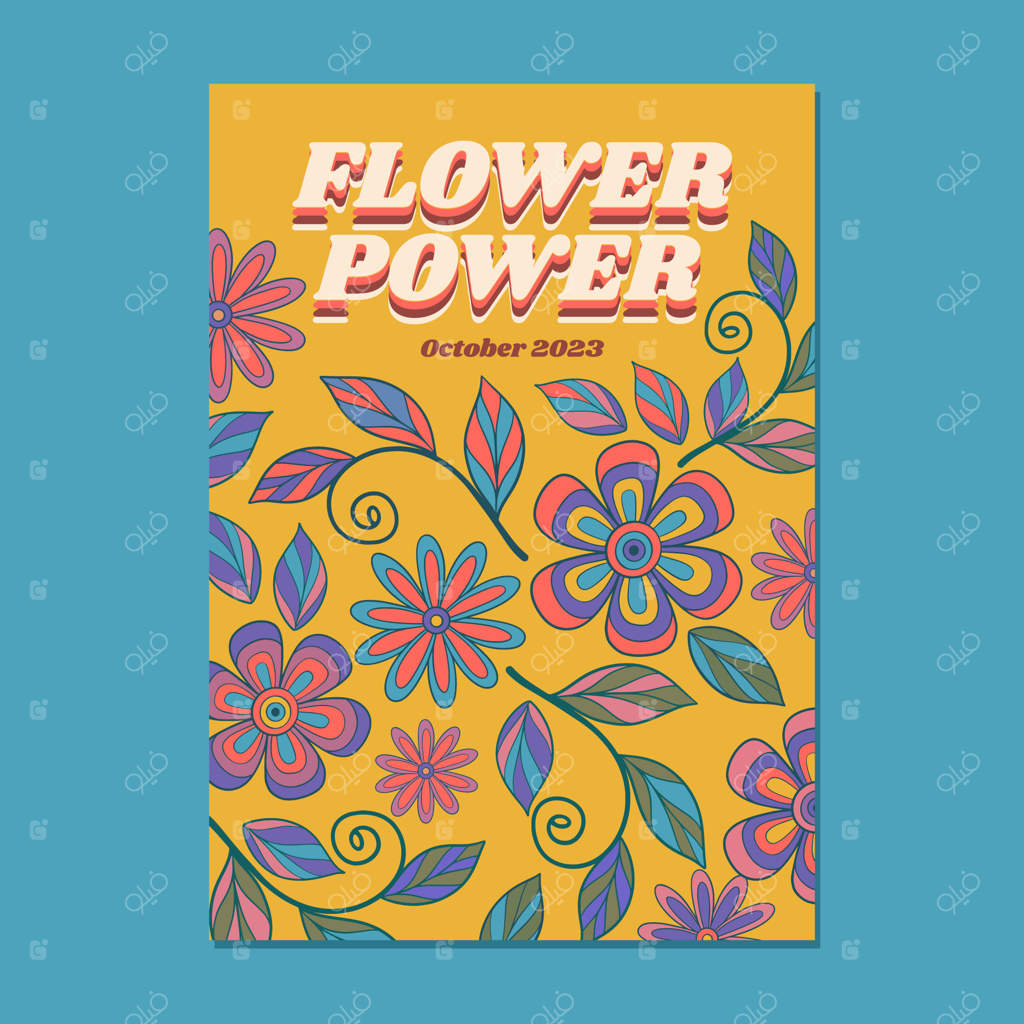 طرح پوستر بازار هیپی دست‌ساز