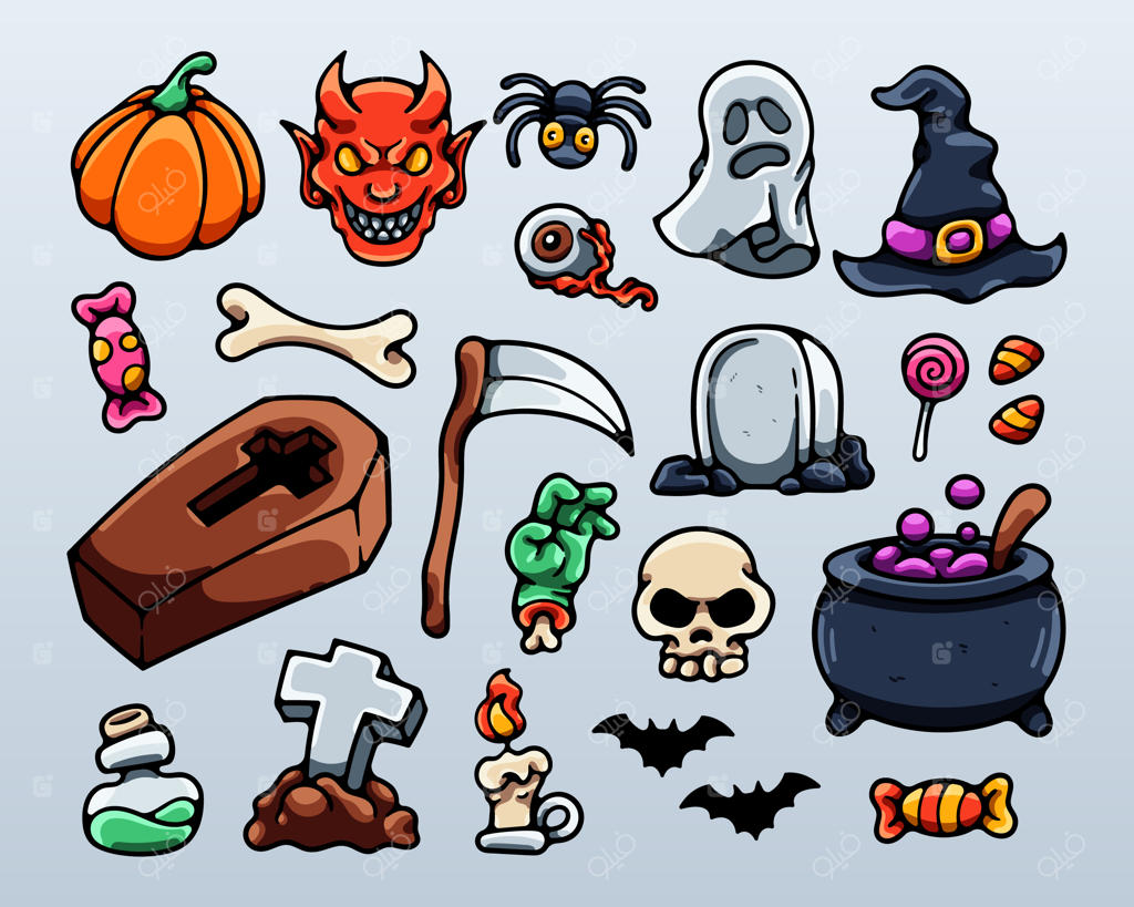 ایده طراحی نقاشی کارتونی هالووین