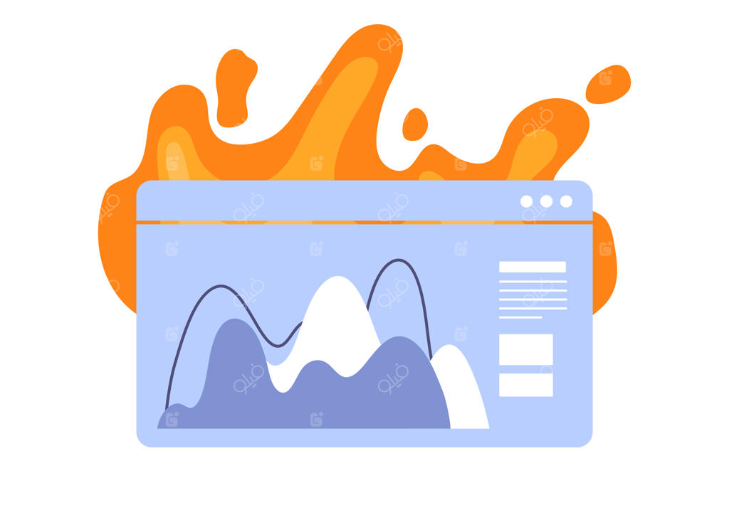 آیکون صفحه وب در حال سوختن