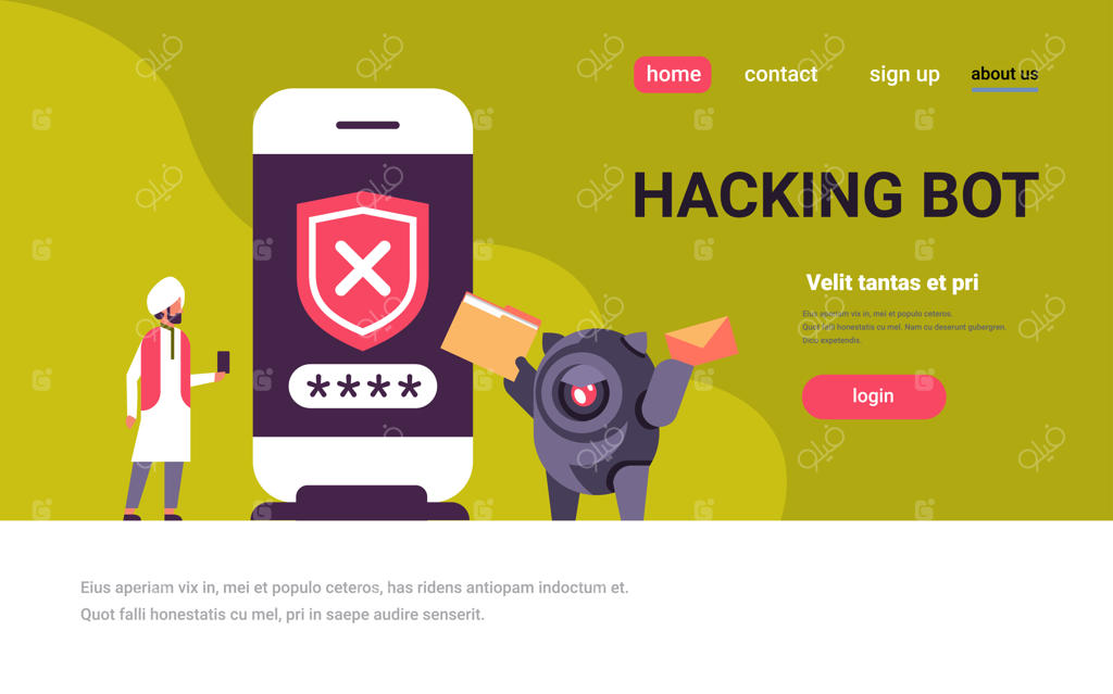 بنر: مرد هندی که رمز عبور اشتباه را با bot هک می‌کند