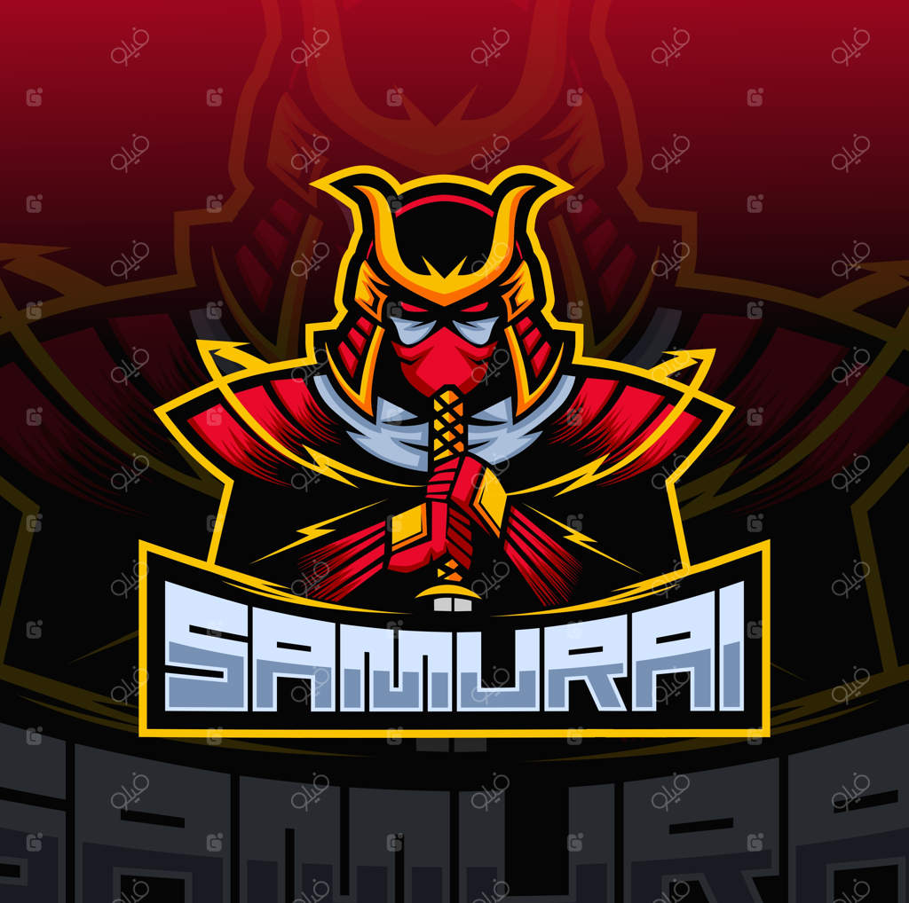 لوگوی گیمینگ ای‌اسپرت با تم سامورایی