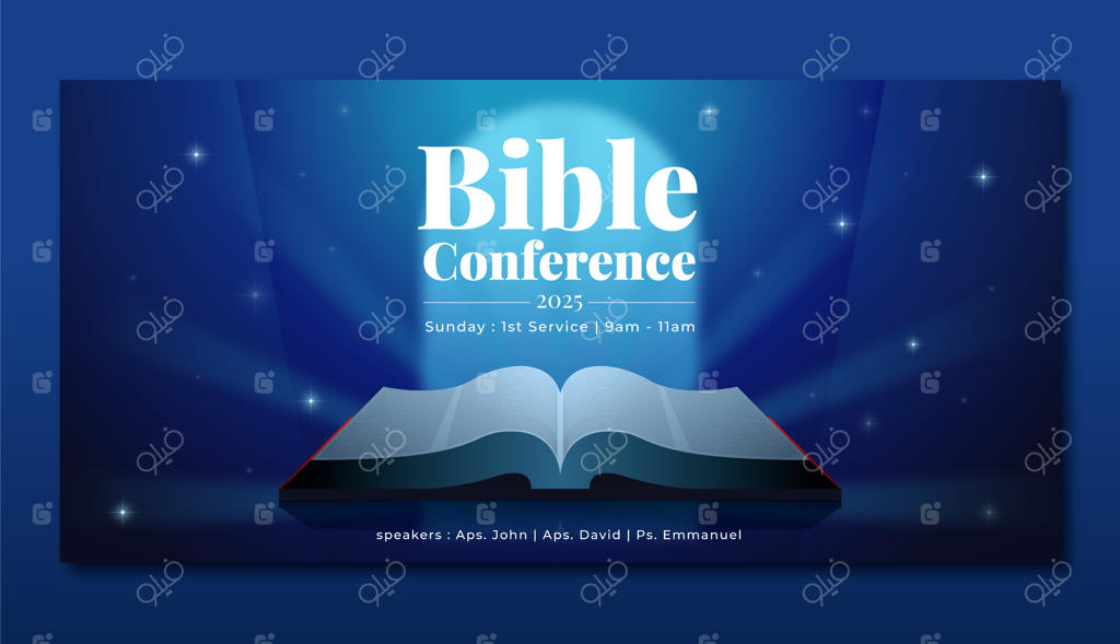 طراحی بنر کتاب مقدس با استایل گرادینت