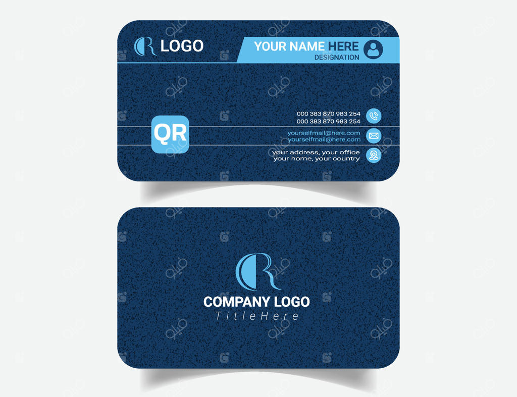 قالب کارت ویزیت مدرن و زیبا با عناصر بافت‌دار