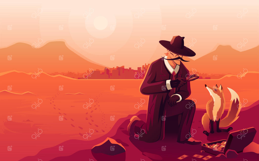 کارآگاه جنگل در جستجوی شواهد و تحقیق درباره جنایت است. هنر کمیک بوک و کارتون به سبک پاپ آرت