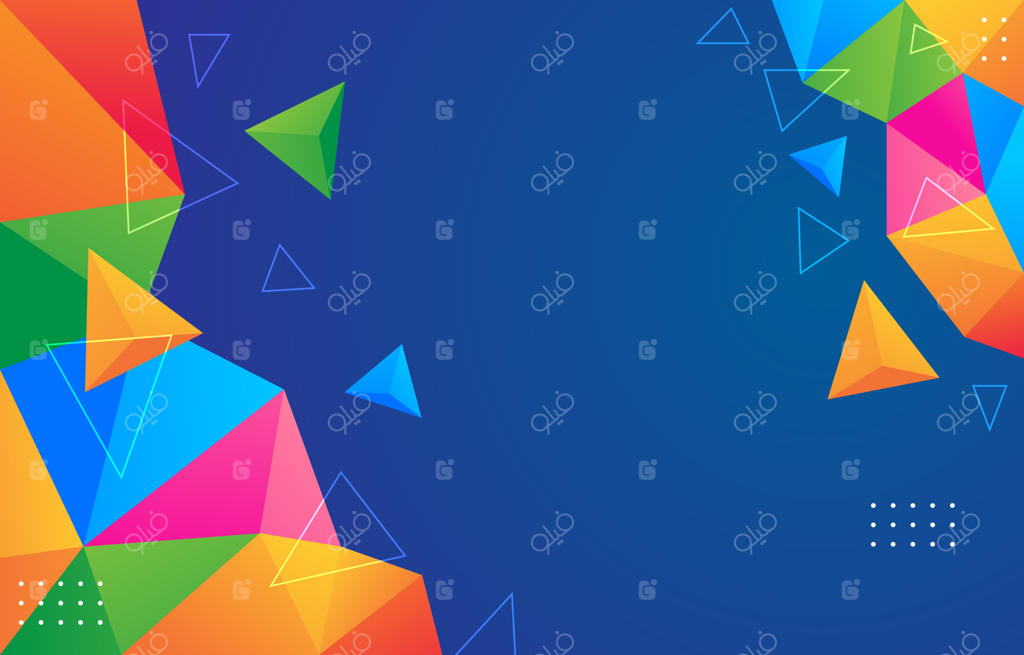 پس‌زمینه هندسی انتزاعی رنگارنگ