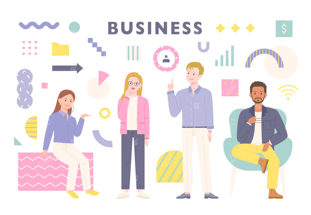 ایجاد مکالمات بین حرفه‌ای‌های کسب‌وکار - طراحی وکتور با سبک فلت