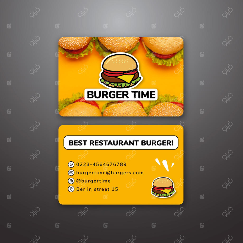 قالب کارت ویزیت دو رو