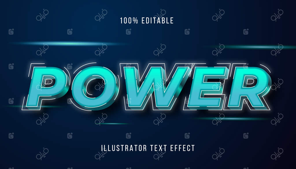 افکت متن ویرایش‌پذیر - سبک قدرتی