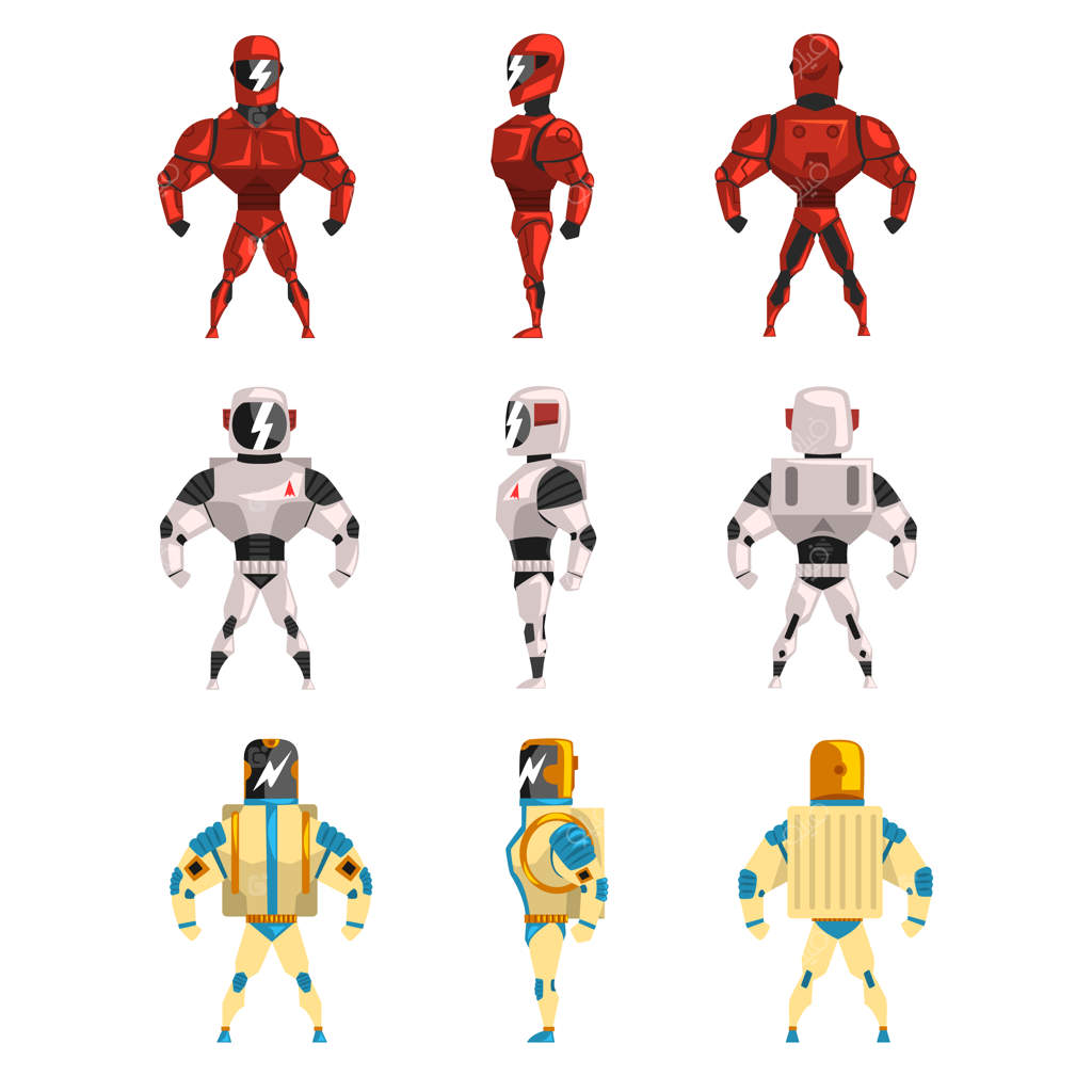 ست لباس‌های رباتی و ابرقهرمانی مردانه