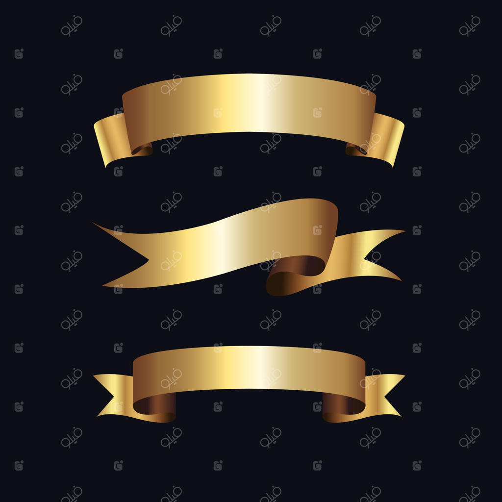 برچسب‌های طلایی با قاب طلایی روی زمینه بژ