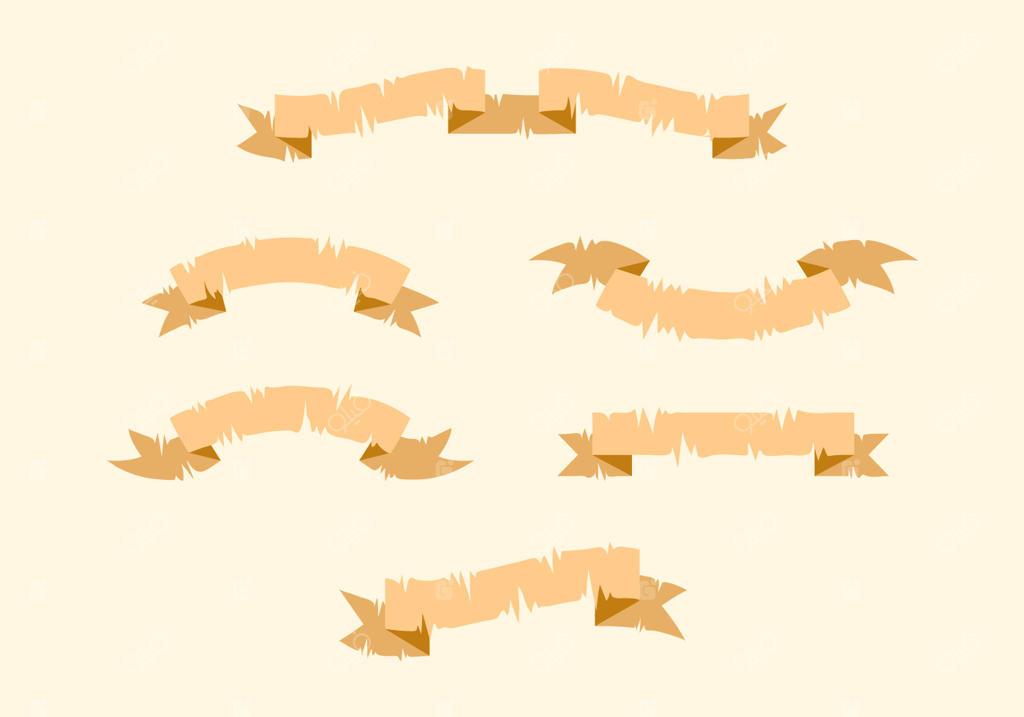 وکتورهای روبان با طرح گرنج