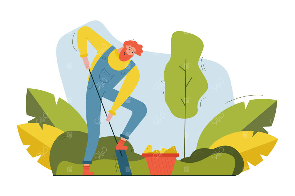 برداشت محصول، کشاورزی، کمپین کاشت، طبیعت و مفهوم کشاورزی Pro Vector