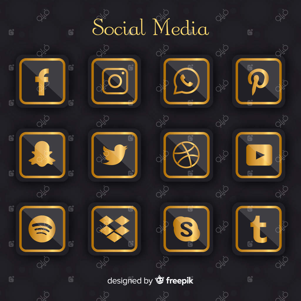مجموعه لوگوهای لاکچری برای شبکه‌های اجتماعی