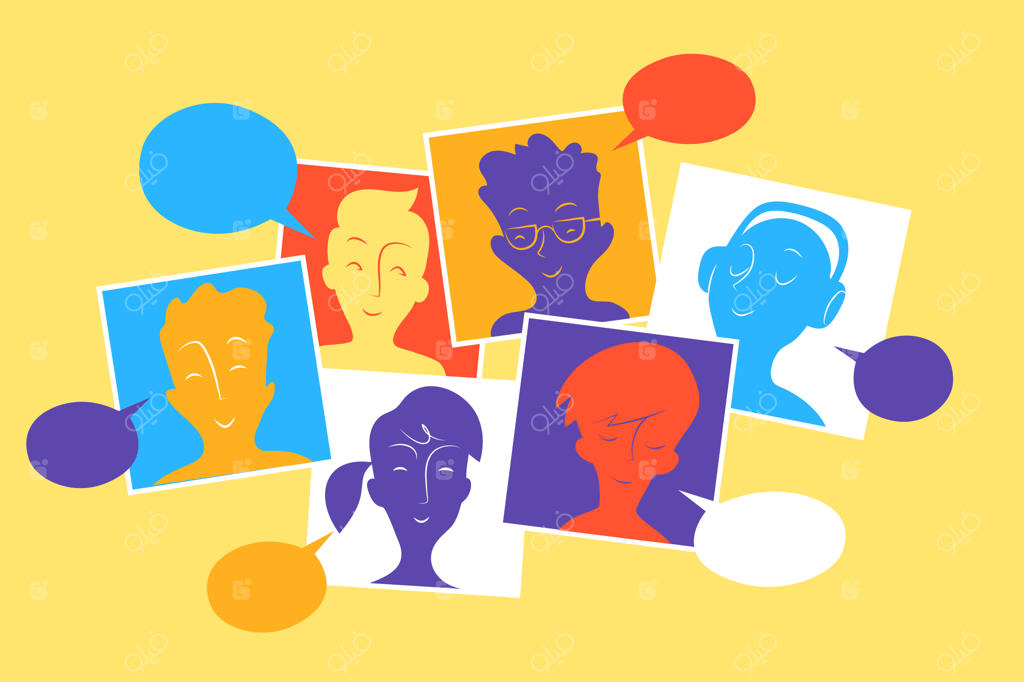 اعضای جامعه اجتماعی محتوا، پیام‌ها و اطلاعات را به اشتراک می‌گذارند و با یکدیگر تعامل دارند