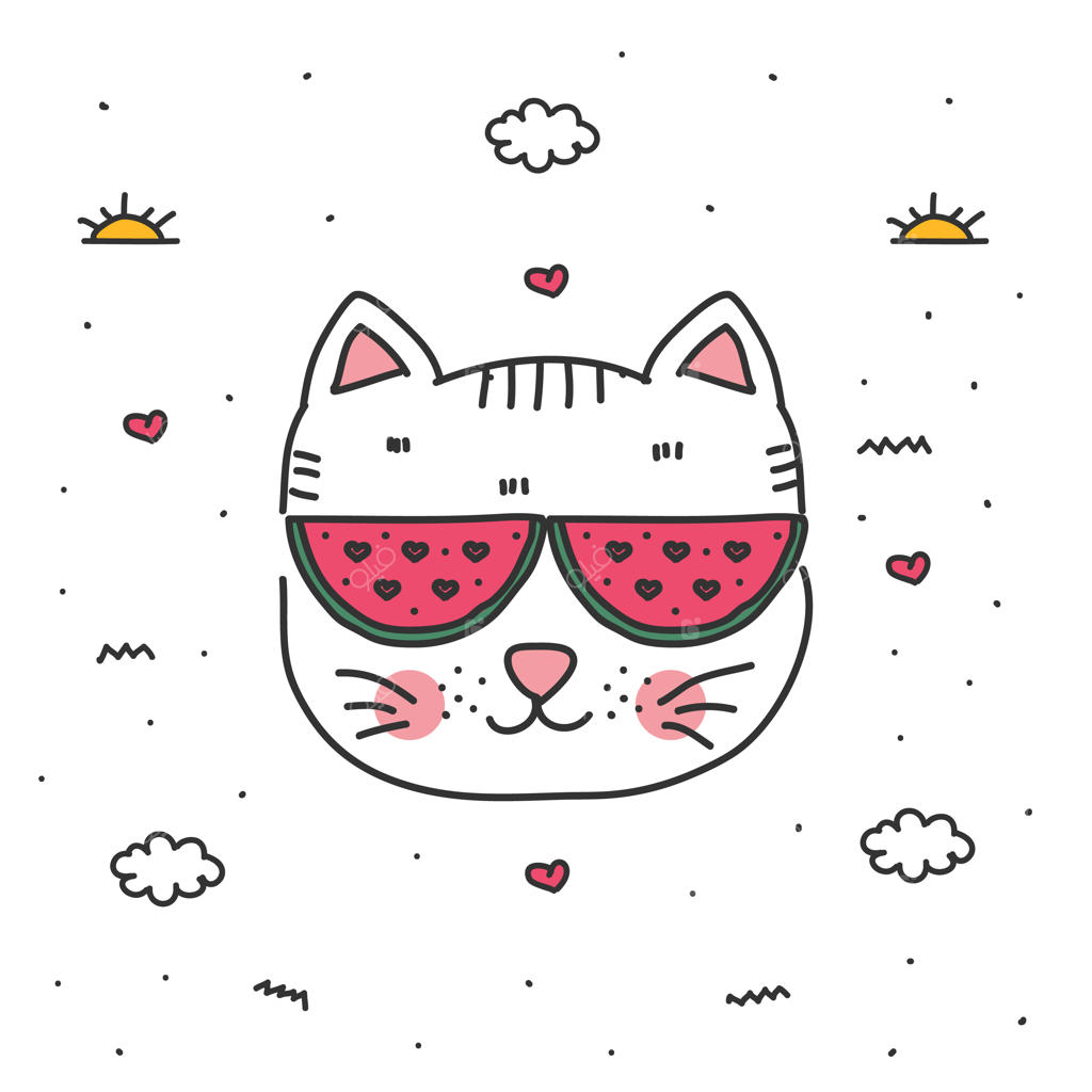 وکتور گربه طرح‌دار