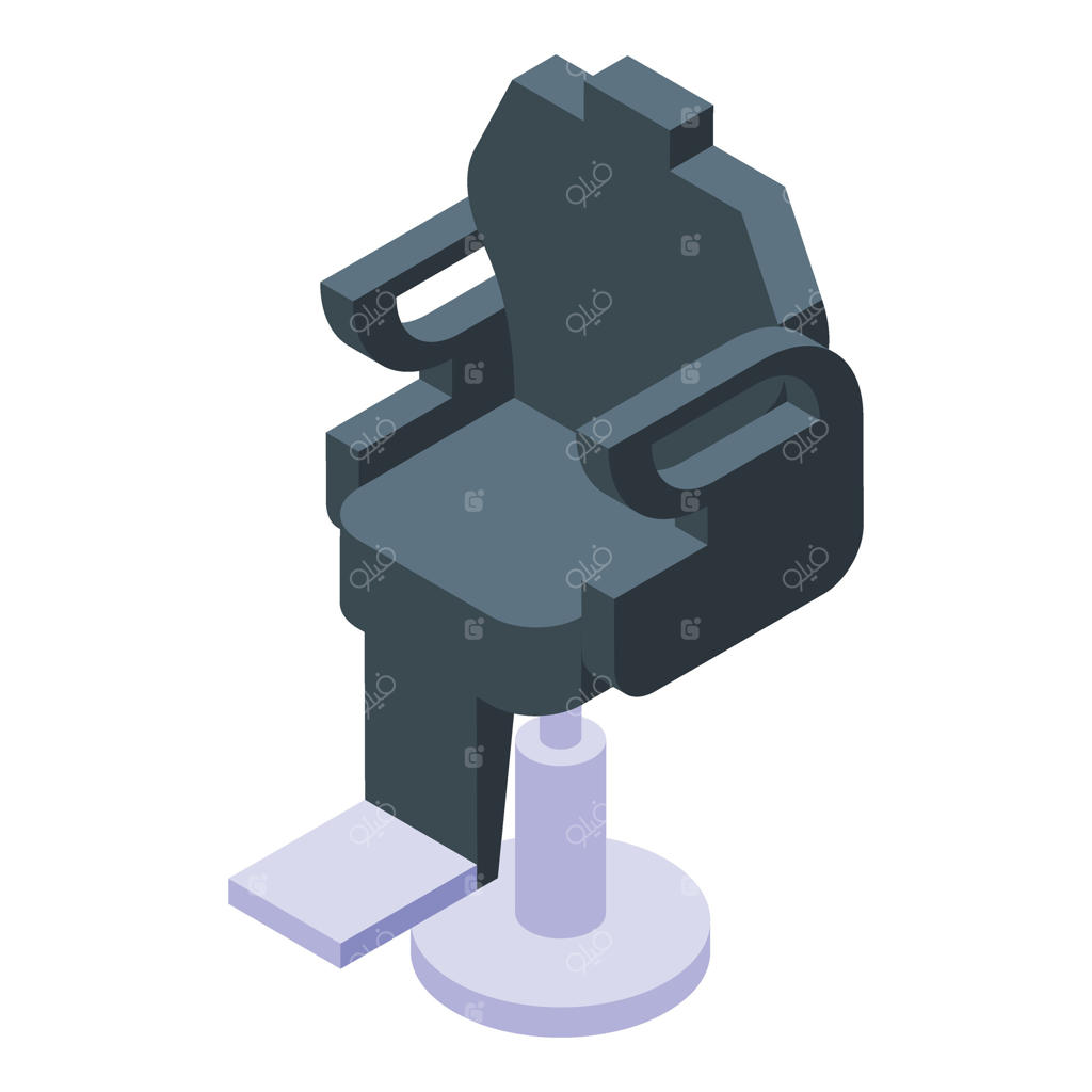 ایکون صندلی بزرگ آرایشگری به صورت ایزومتریک - مبلمان کاری