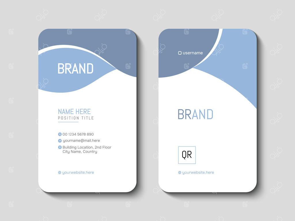 قالب طراحی کارت ویزیت عمودی مدرن