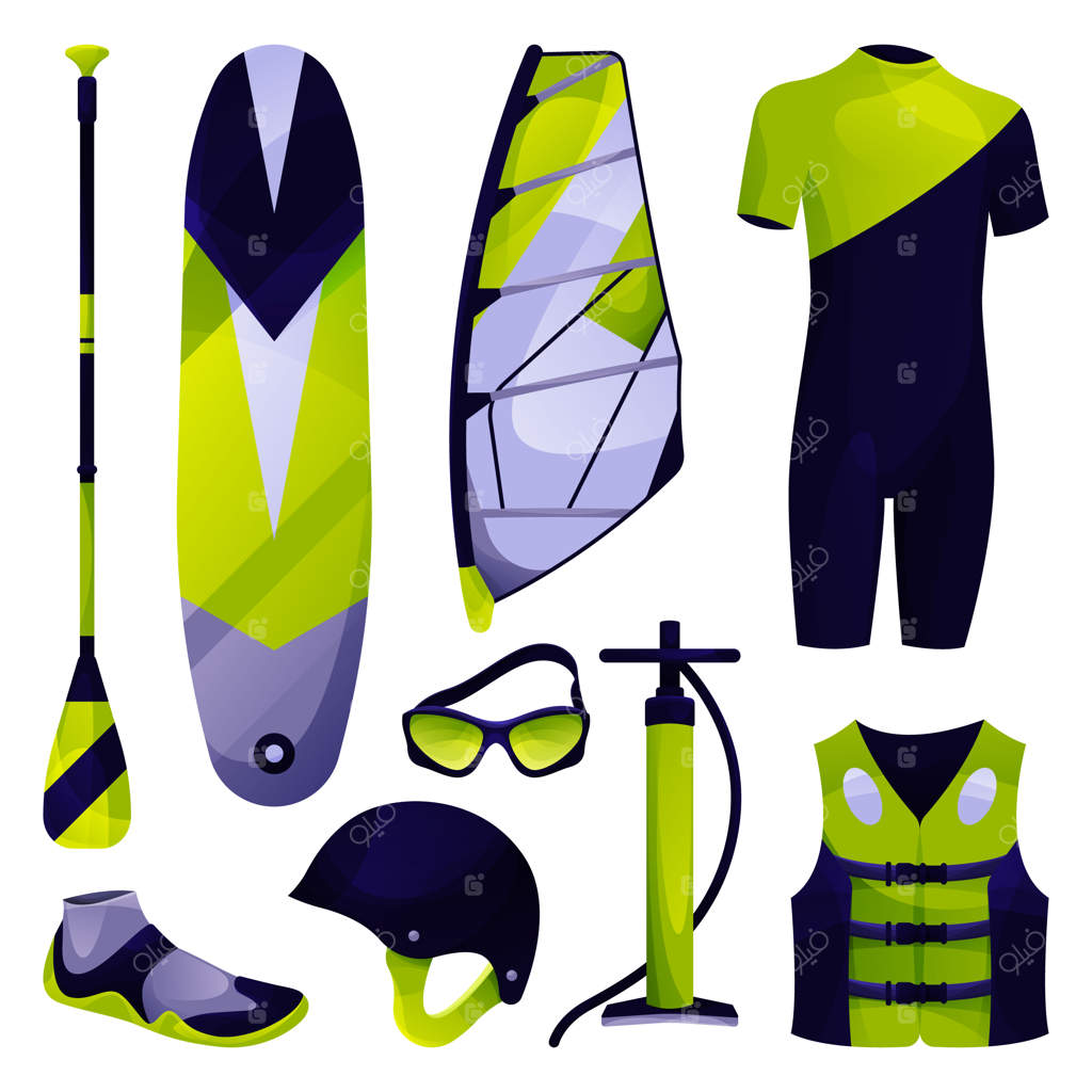 نماد وکتوری مجموعه ابزارهای ورزش وینسرفینگ