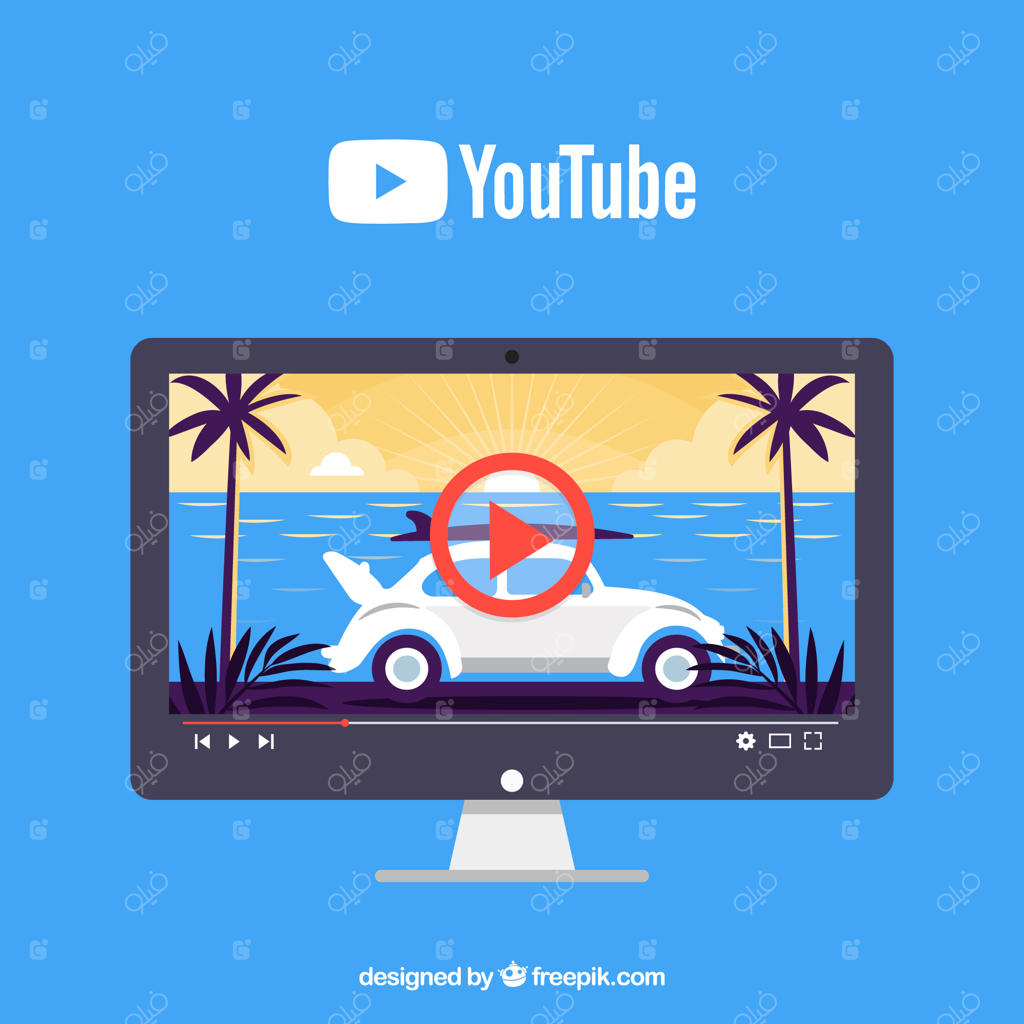 پخش‌کننده یوتیوب در دستگاه با طراحی تخت