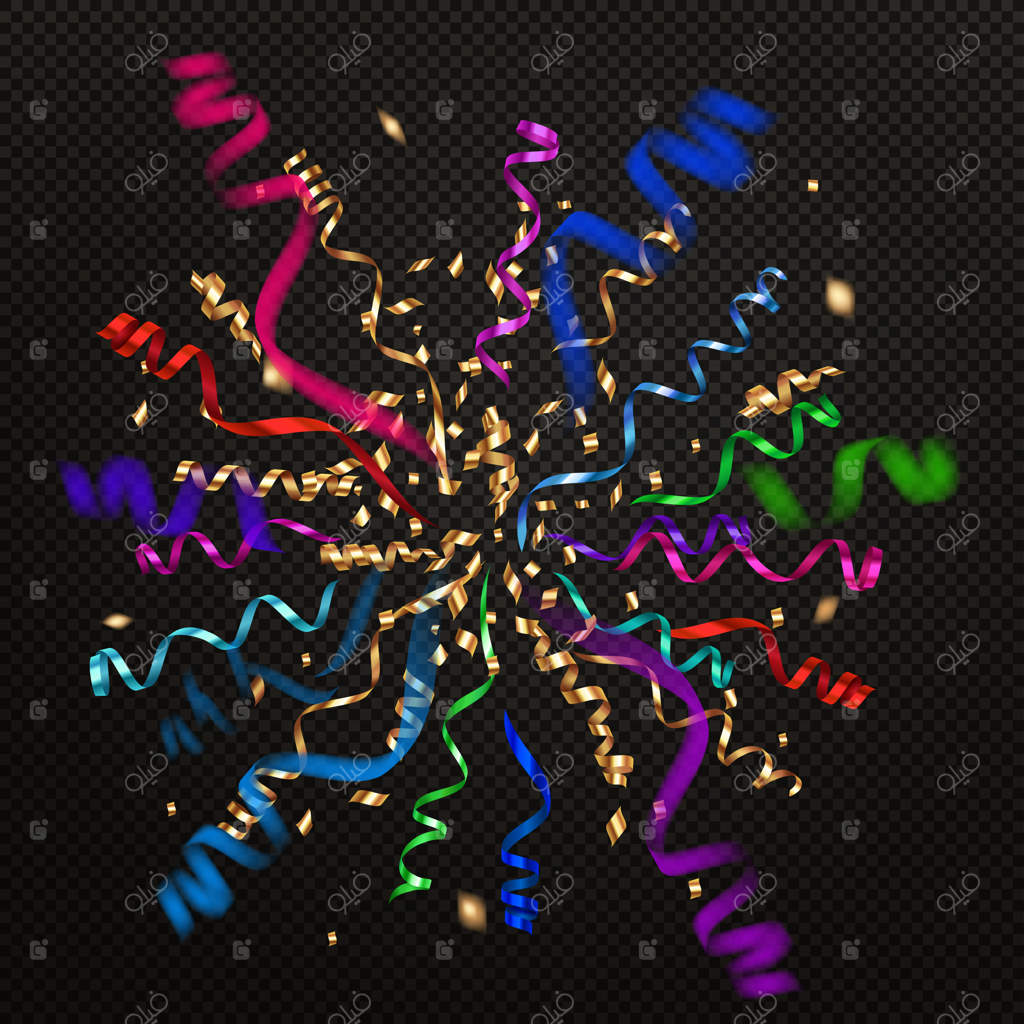 تصویر واقعی انفجار روبان‌های پیچ‌خورده و مارپیج