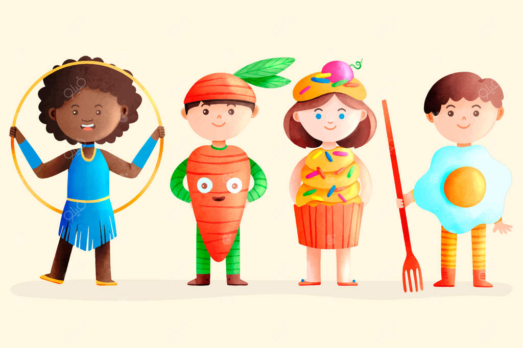 مجموعه لباس‌های کارناوال آبرنگی