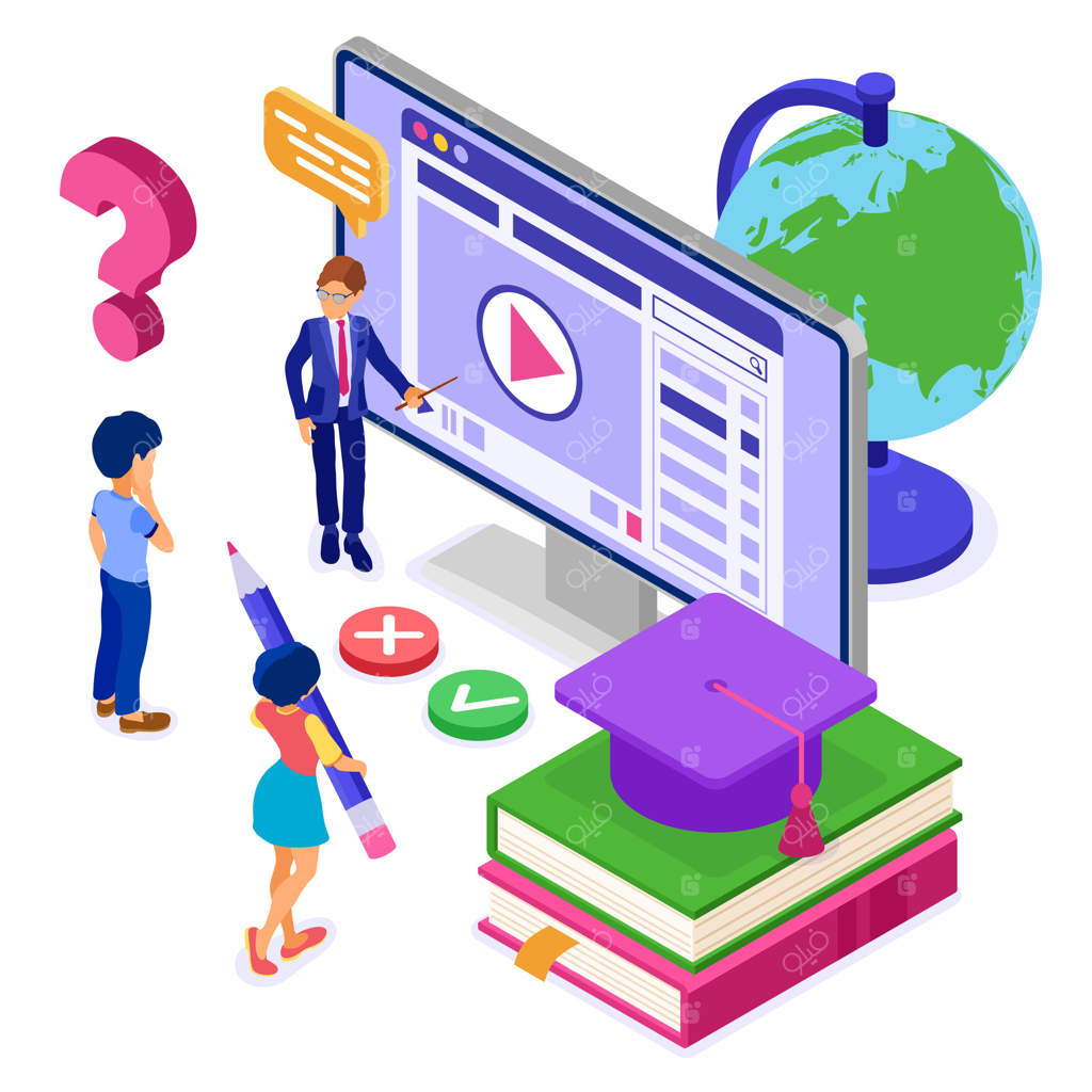 آموزش آنلاین یا امتحان از راه دور با دوره اینترنتی شخصیت ایزومتریک - آموزش الکترونیکی از خانه با دانش‌آموزان دختر و پسر و امتحان کامپیوتری با معلم در آموزش ایزومتریک مجازی