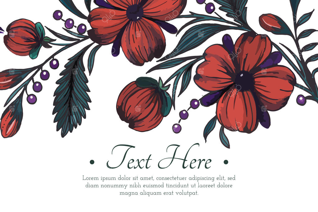 کارت زیبای یادآوری با ترکیب گل‌های دست‌ساز اوکراینی