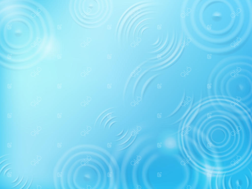 حلقه‌های روی سطح آب. موج‌های شعاعی و اثر قطرات باران در گودال آب یا استخر با نمای از بالا. پس‌زمینه وکتور با بافت امواج دایره‌ای آبی. حرکات دایره‌ای ناشی از باران روی رودخانه یا دریا.